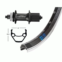 Roue Arrière 26 Pouces Avec Moyeu Shimano Deore Pour Frein à Disque Centerlock Et Jante Exal ZX 19