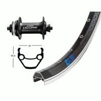 Roue Avant 26 Pouces Avec Moyeu Shimano Deore Pour Frein à Disque Centerlock Et Jante Exal ZX 19